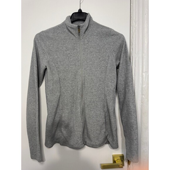 Old Navy Sweaters - Gray Fleece Full Zip Jacket Thumb Holes Active Women's Small Tall